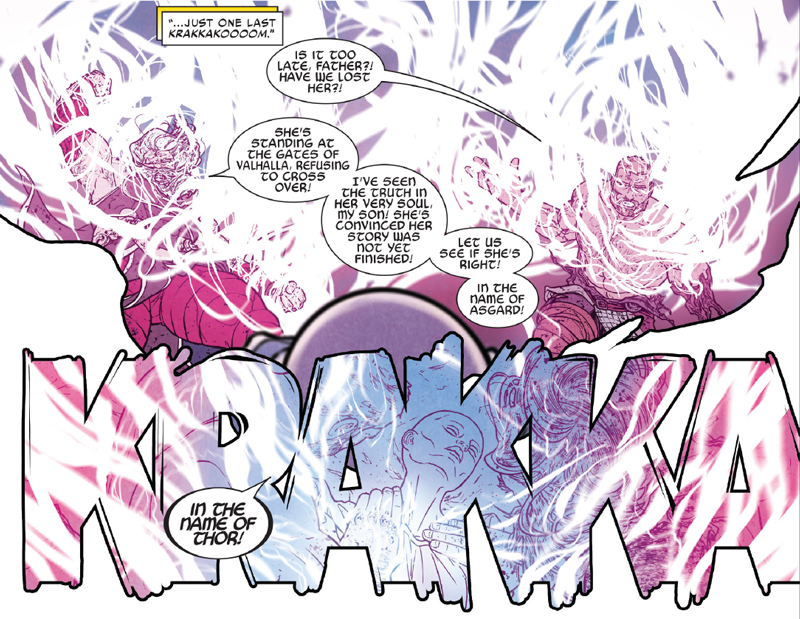 A splash page from The Mighty Thor #706.